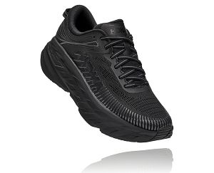 Hoka One One Bondi 7 Womens Road Running Shoes Black/Black | AU-9548107